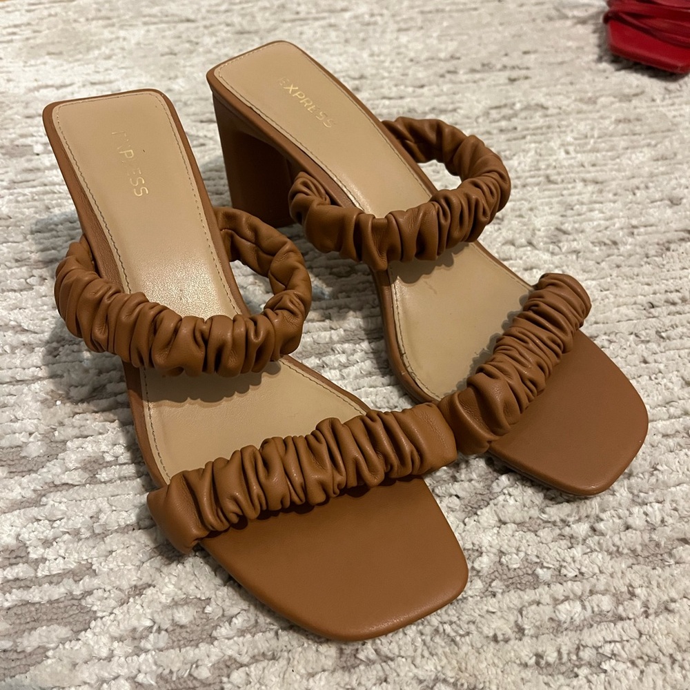 Brown Heeled Sandals